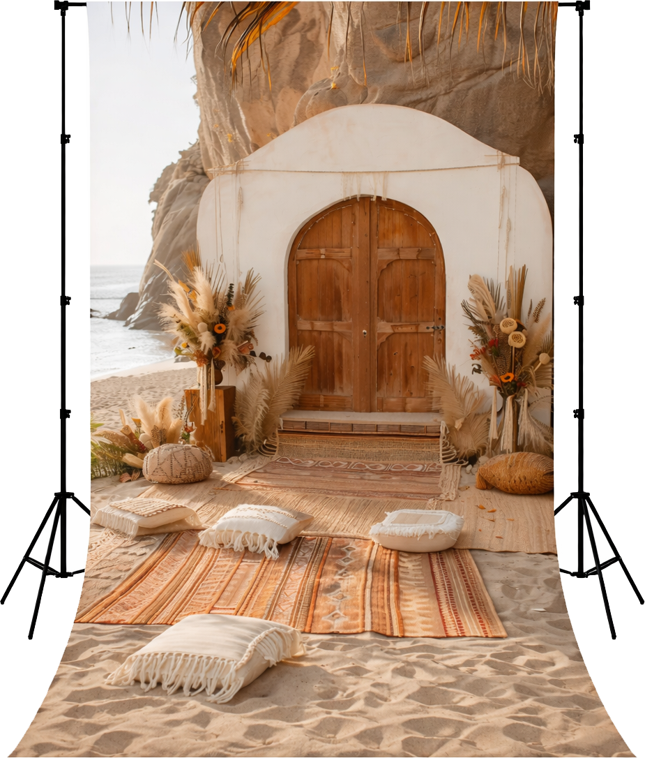 Rustic Desert Oasis Beach Backdrop
