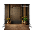 Opulent Golden Pillar Manor Backdrop