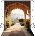 Majestic Mughal Palace Terrace Photography Backdrop