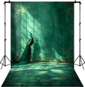 Regal Emerald Peacock Manor Photography Backdrop