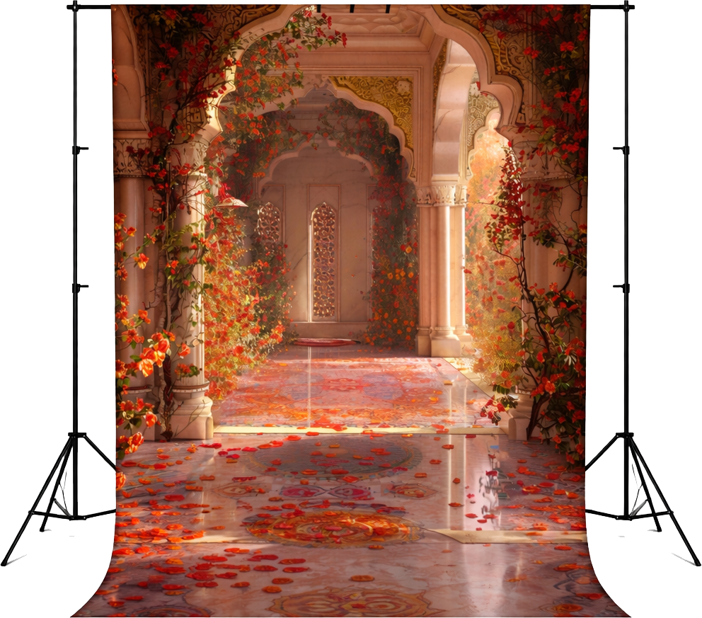 Royal Mughal Floral Corridor Backdrop