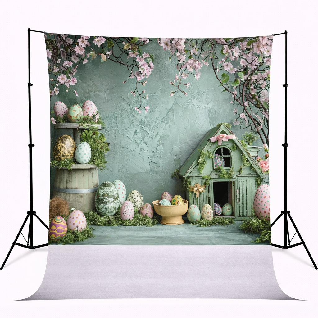 Floral Cottage Easter Backdrop
