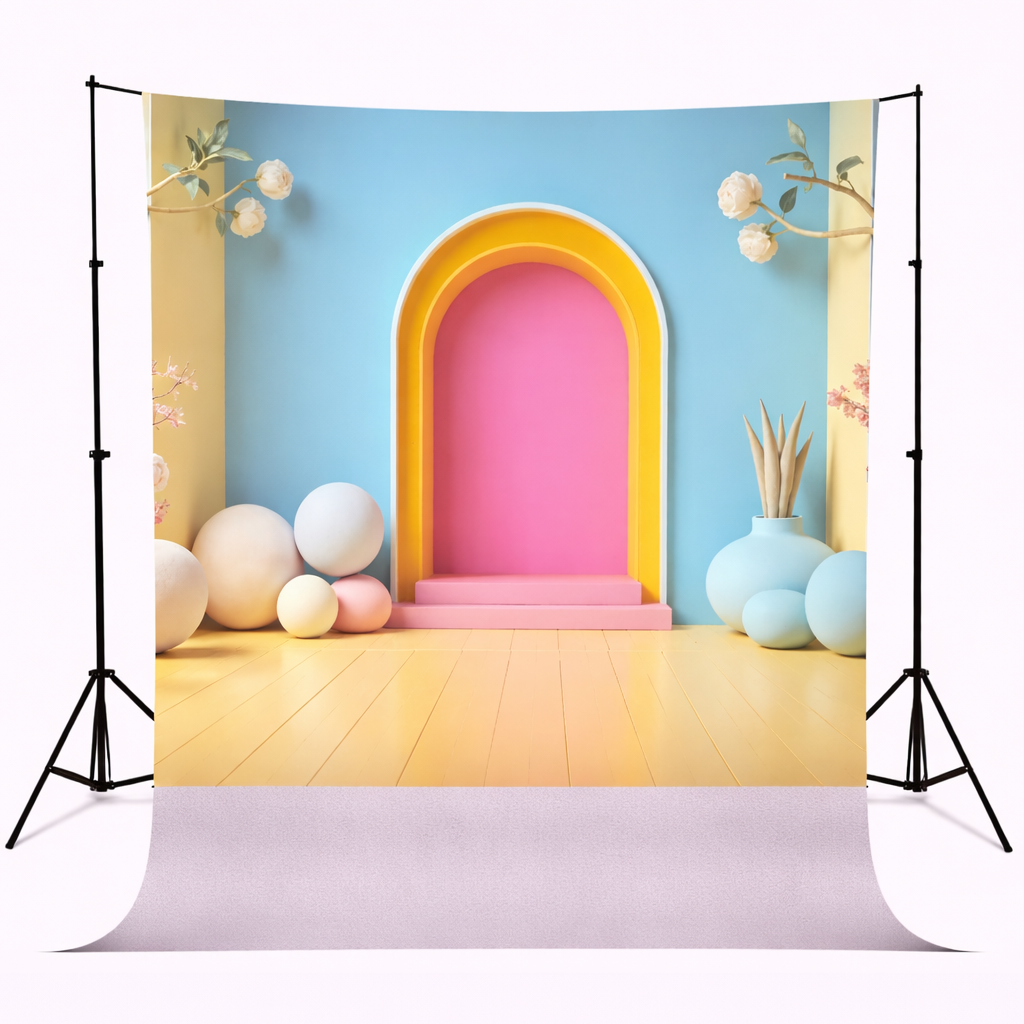 Candy Pastel Arch Studio Backdrop