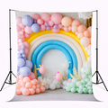 Pastel Balloon Rainbow Arch Backdrop