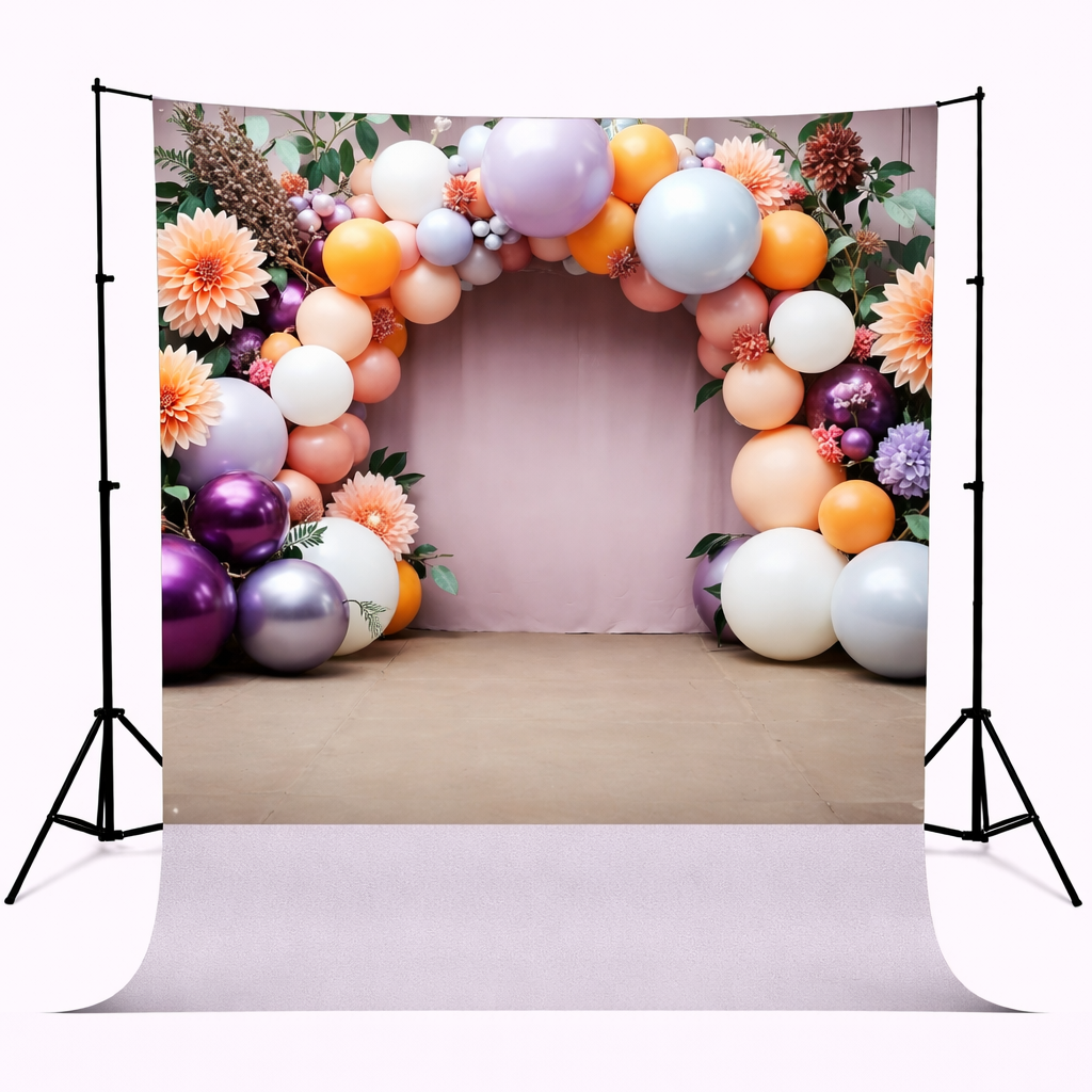 Luxury Floral Balloon Arch Backdrop