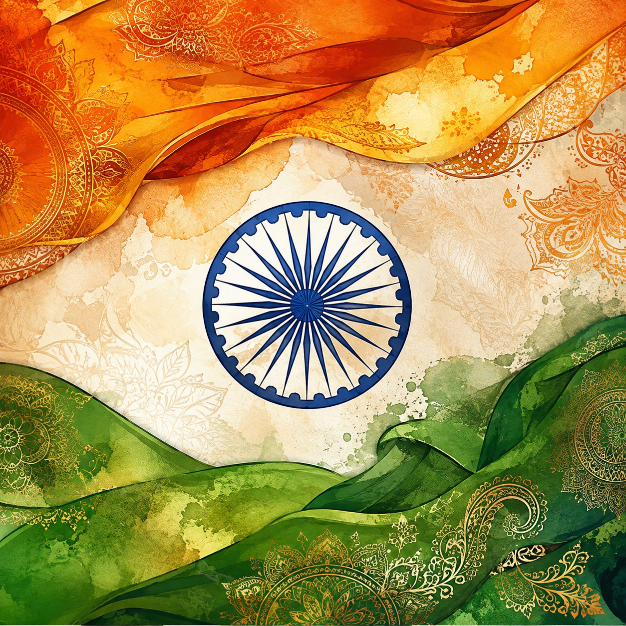 Patriotic Indian Tricolor Independence Day Photography Backdrop