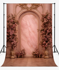 Blush Pink Floral Palace Arch Photography Backdrop