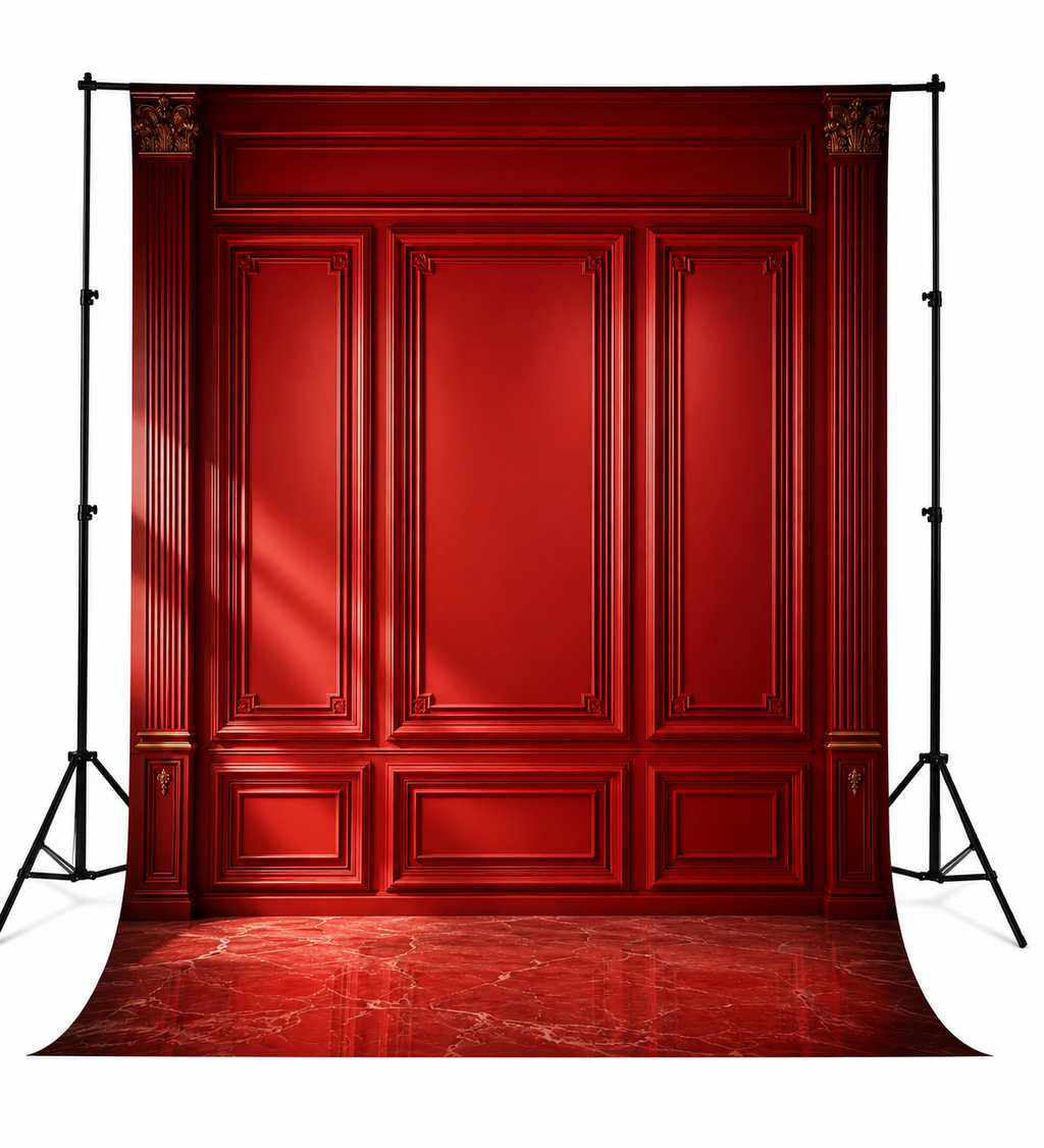 Royal Crimson Heritage Wall Photography Backdrop