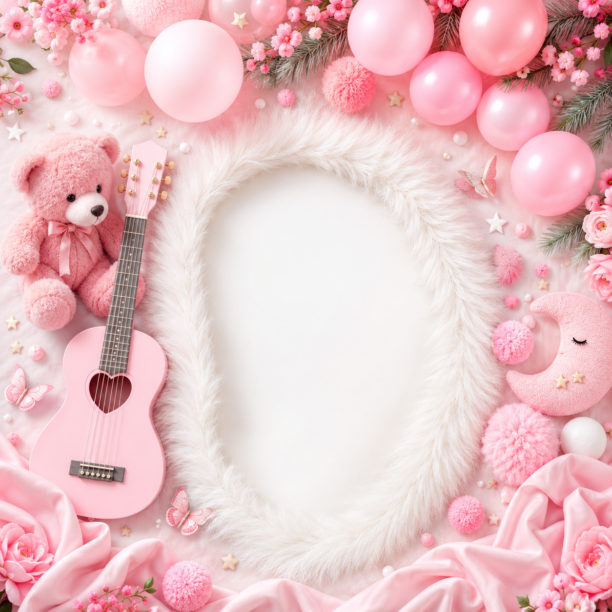Pink Floral Newborn Baby Photography Backdrop