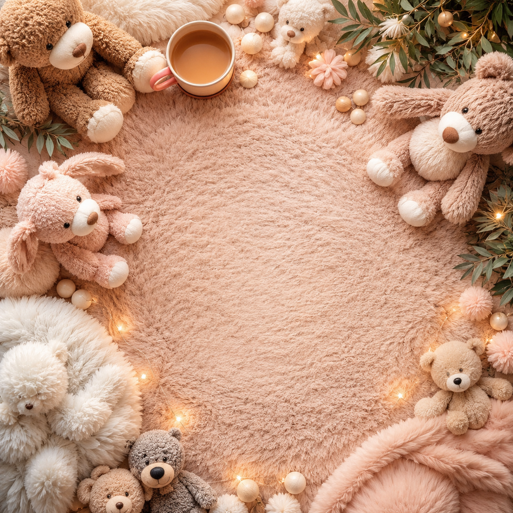 Luxury Teddy Bear Newborn Baby Photography Backdrop