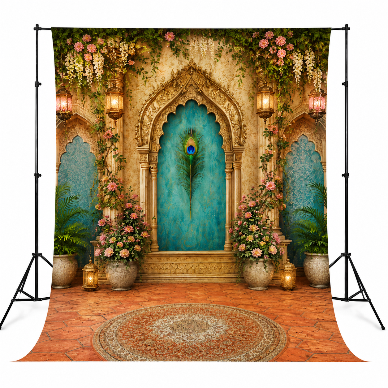 Royal Peacock Palace Backdrop