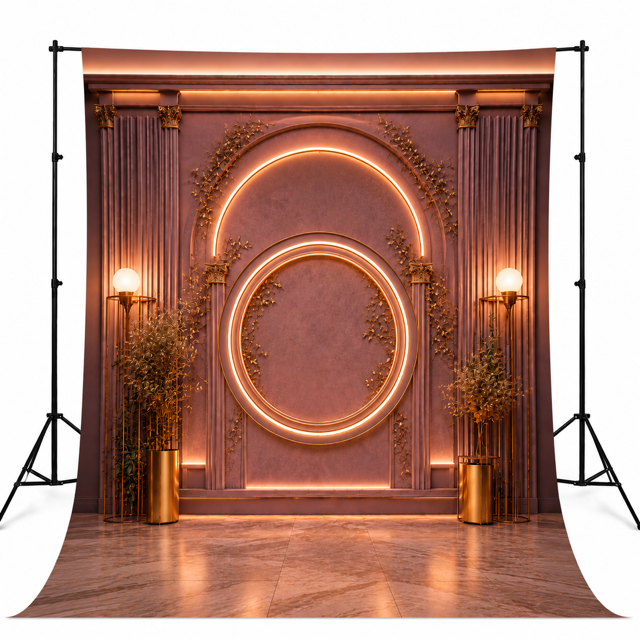 Rose Gold Radiance Arch Backdrop