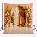 Luxury Floral Arch Wedding Backdrop Curtain Theme