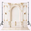 Luxury White & Gold Royal Theme Photoshoot Backdrop