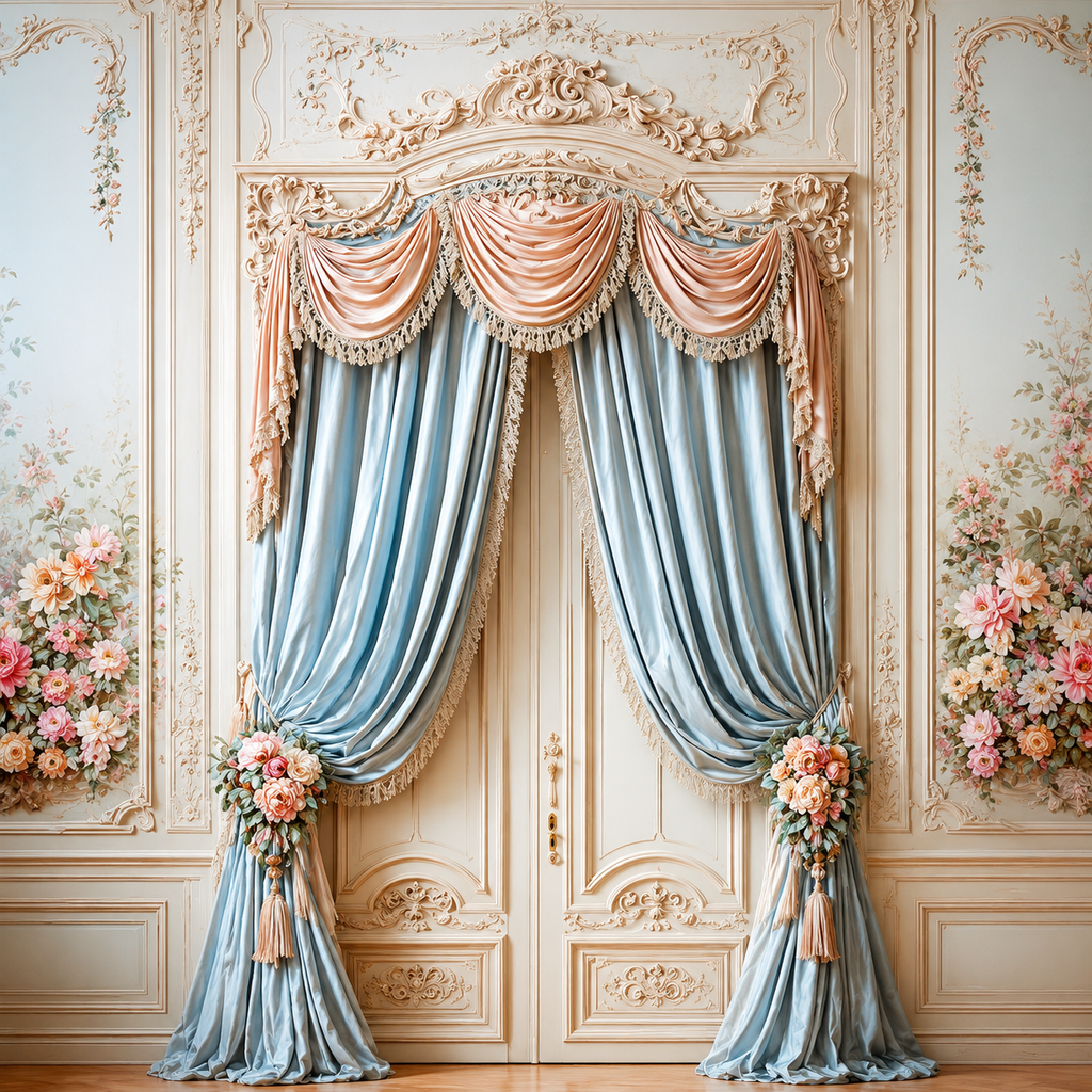 Royal Pastel Drapery Palace Backdrop