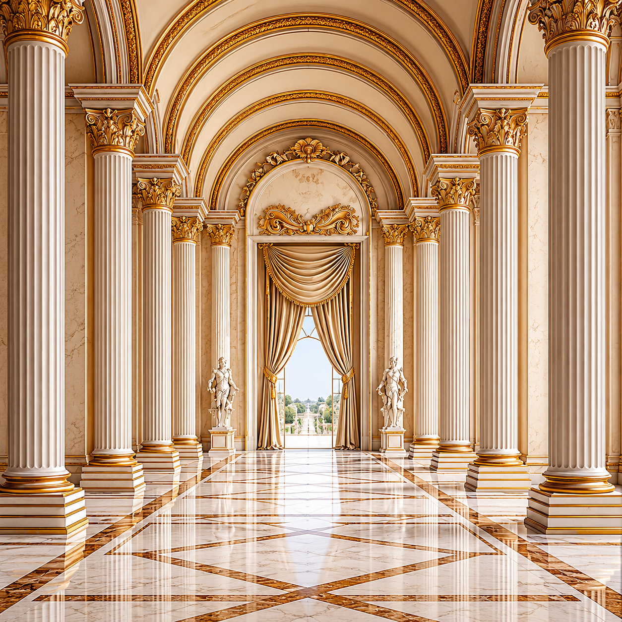 Royal Golden Palace Backdrop