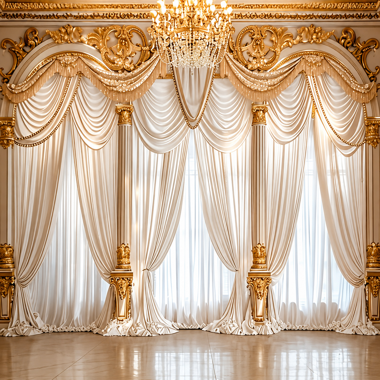 Royal Gold Wedding Backdrop