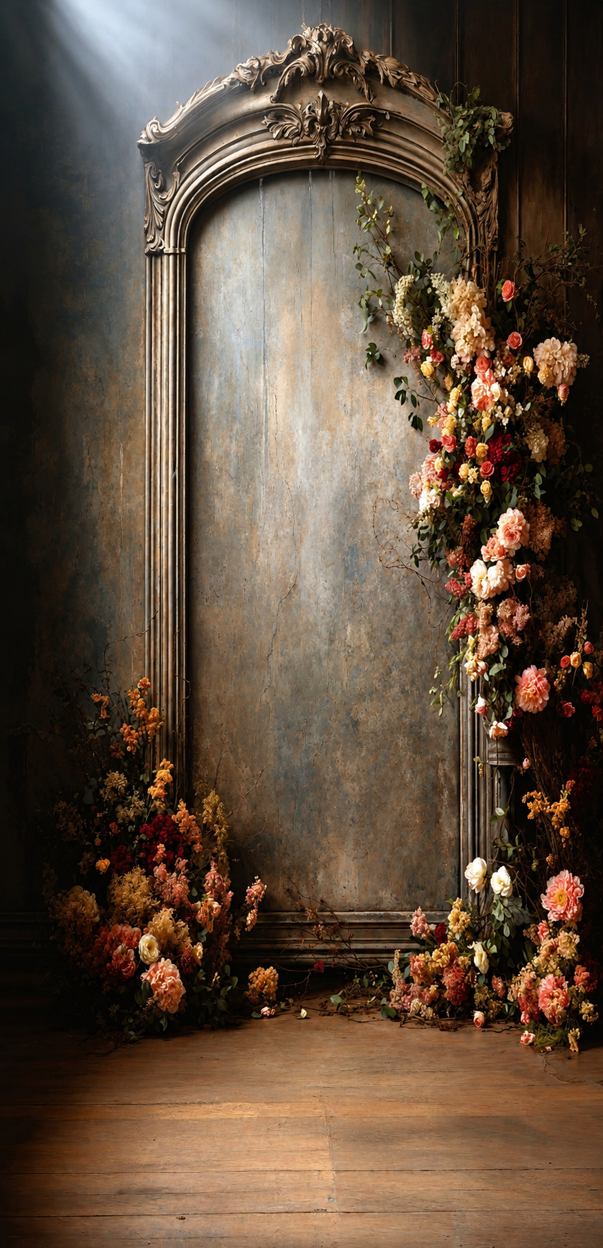 Vintage Floral Archway Photography Backdrop