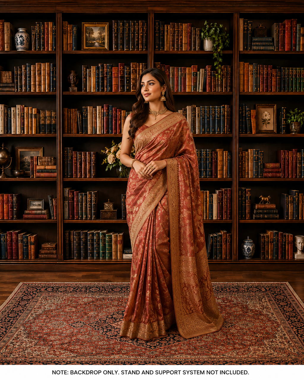 Vintage Library Study Backdrop