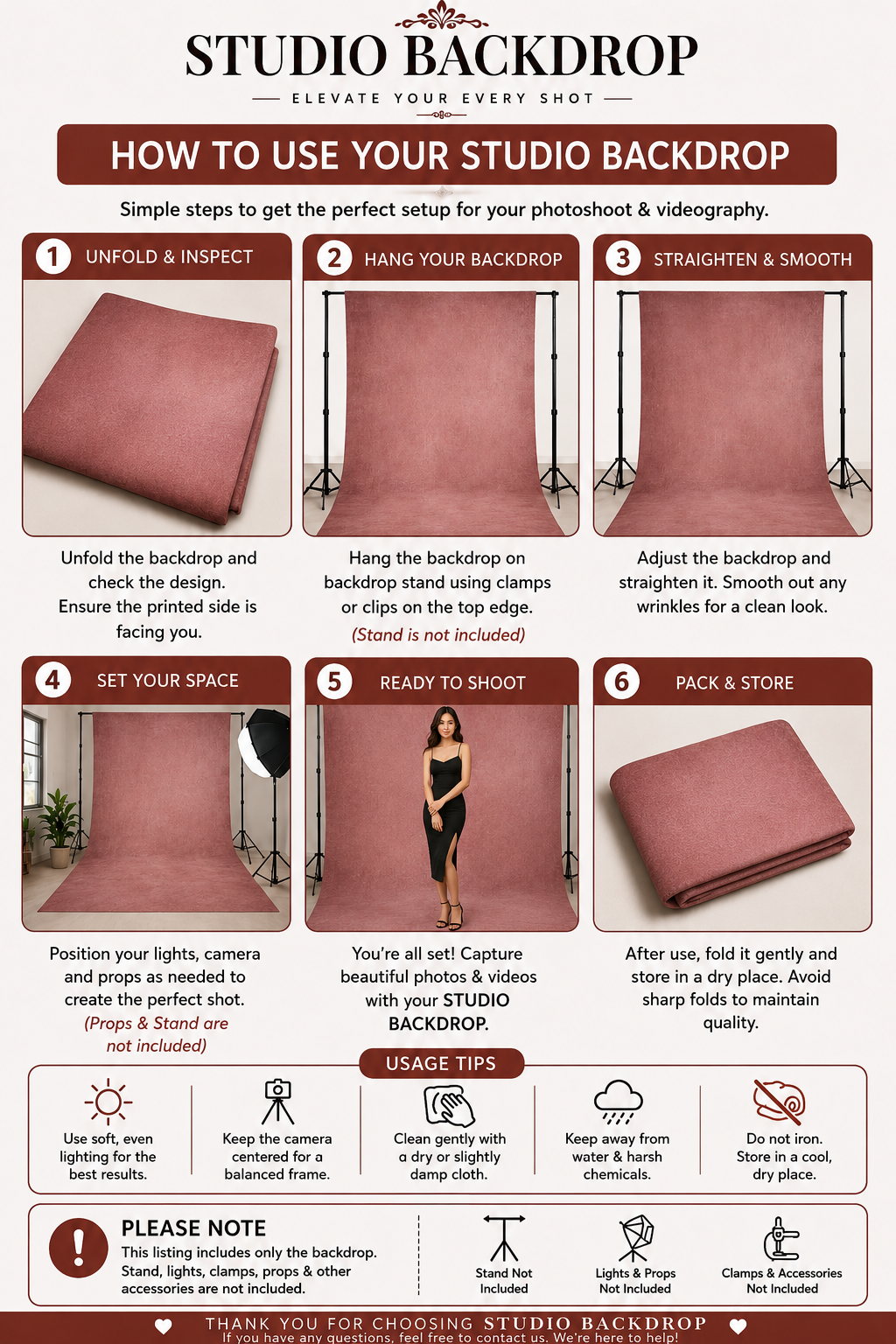 Blush Pink Textured Studio Backdrop