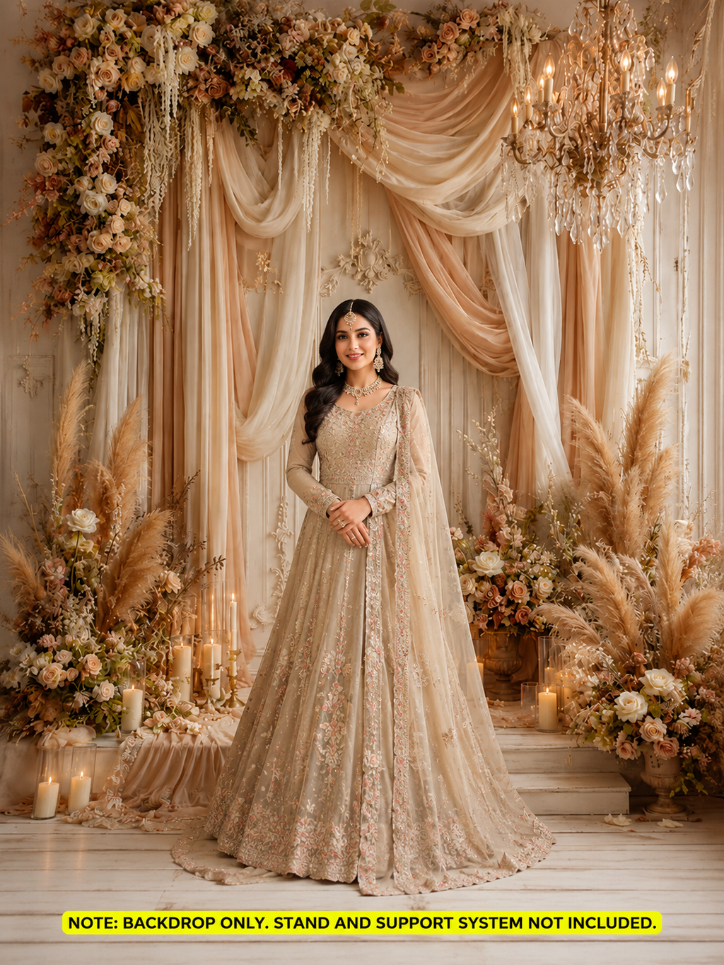 Elegant Floral Draped Backdrop