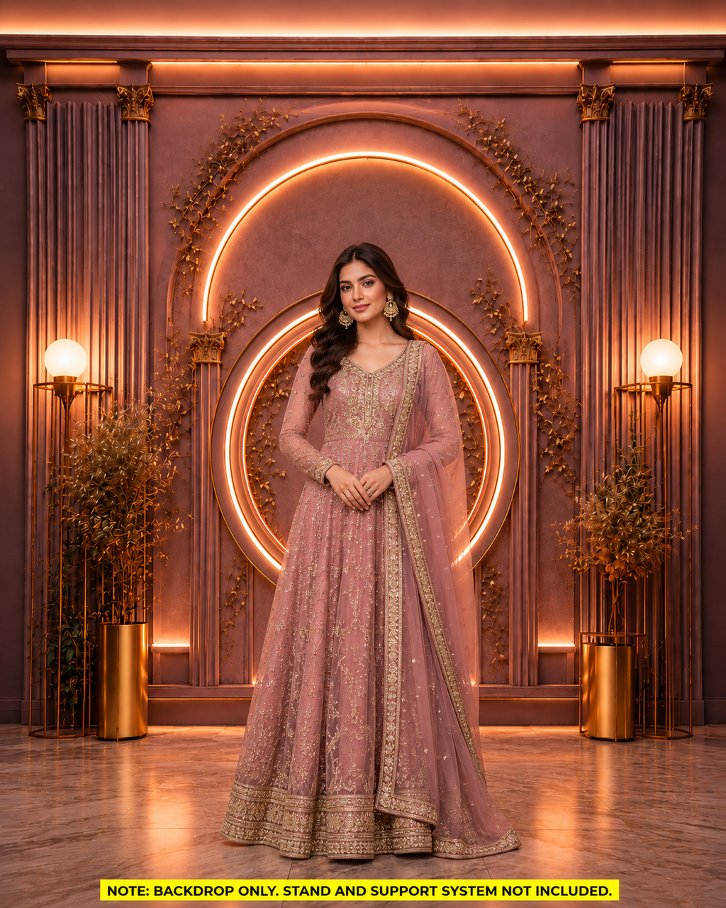 Rose Gold Radiance Arch Backdrop