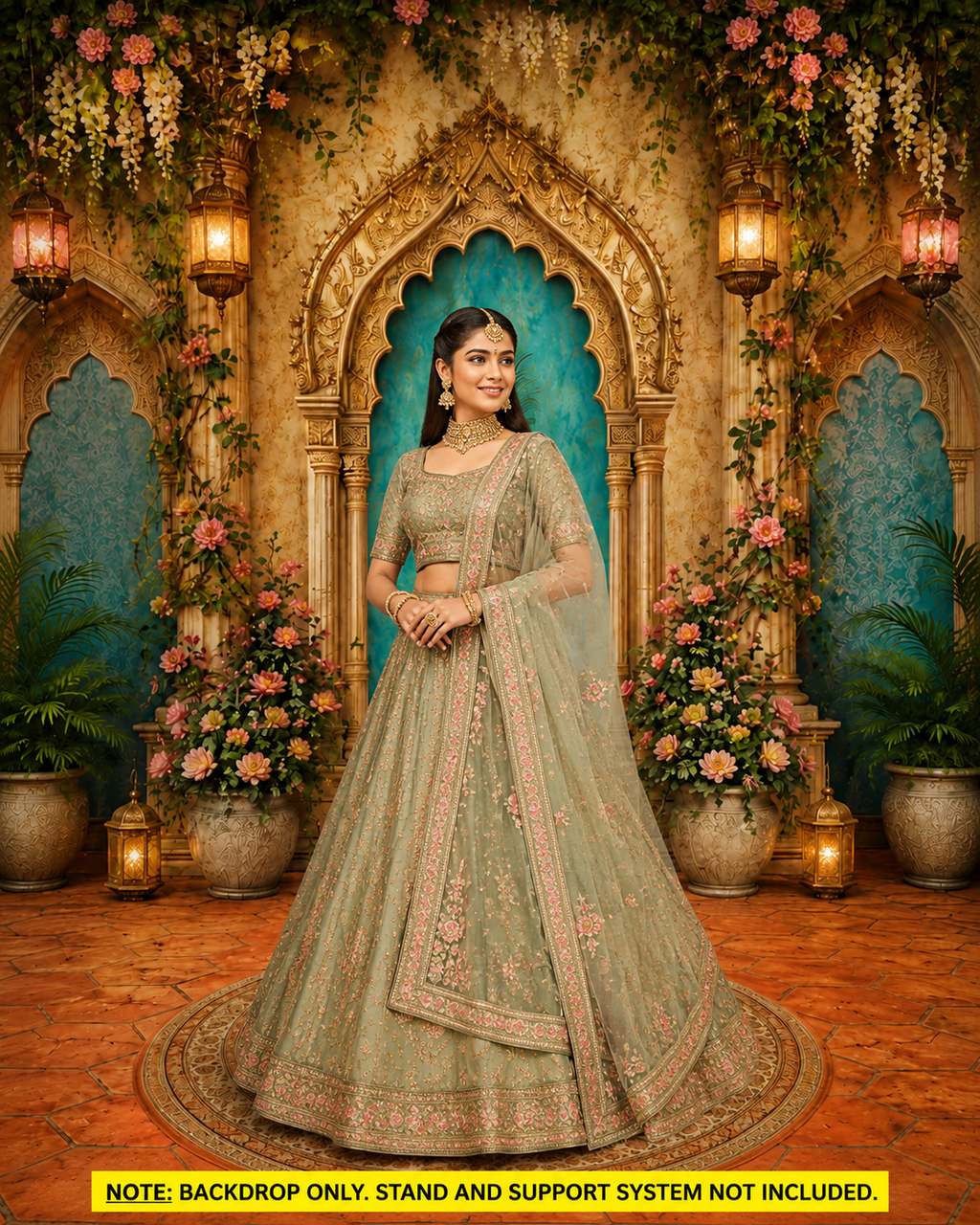 Royal Peacock Palace Backdrop