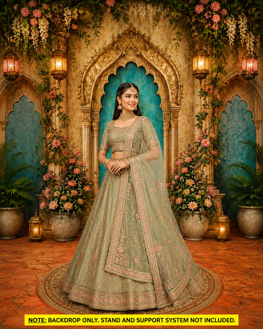 Royal Peacock Palace Backdrop