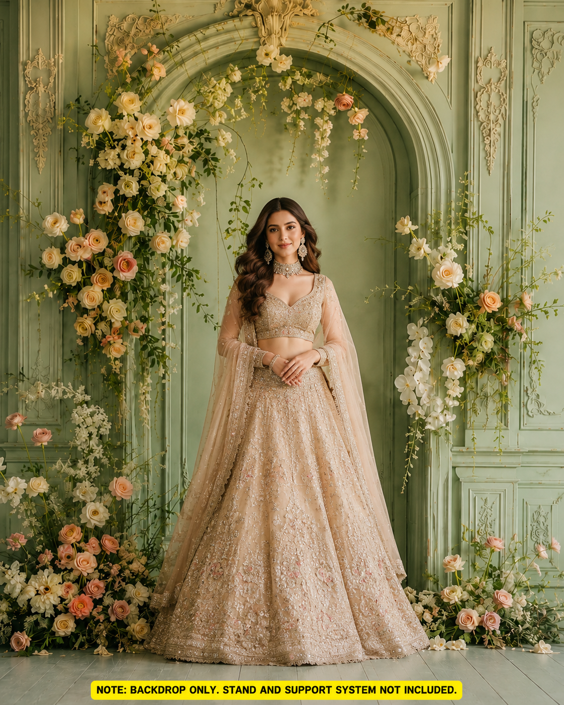 Elegant Vintage Garden Photography Background