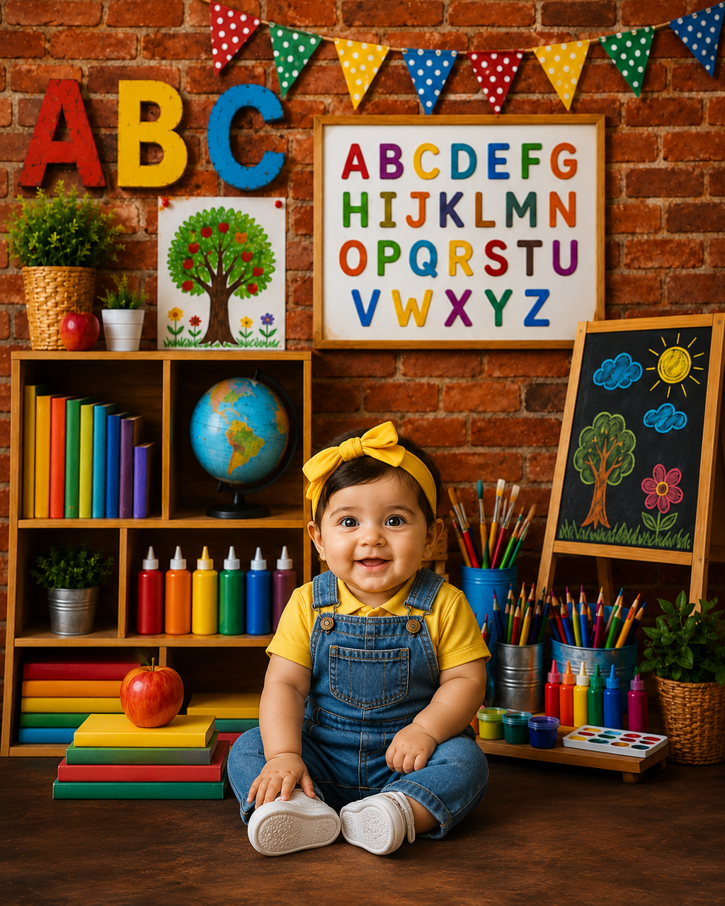Colorful Classroom Learning Corner Photography Backdrop