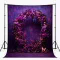 Enchanted Purple Floral Ring Maternity Backdrop