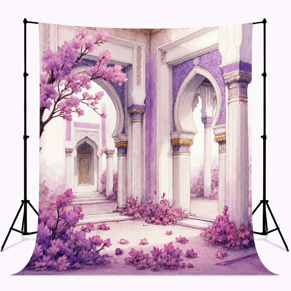 Lavender Royal Archway Maternity Backdrop