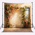 Blush Bloom Window Maternity Backdrop