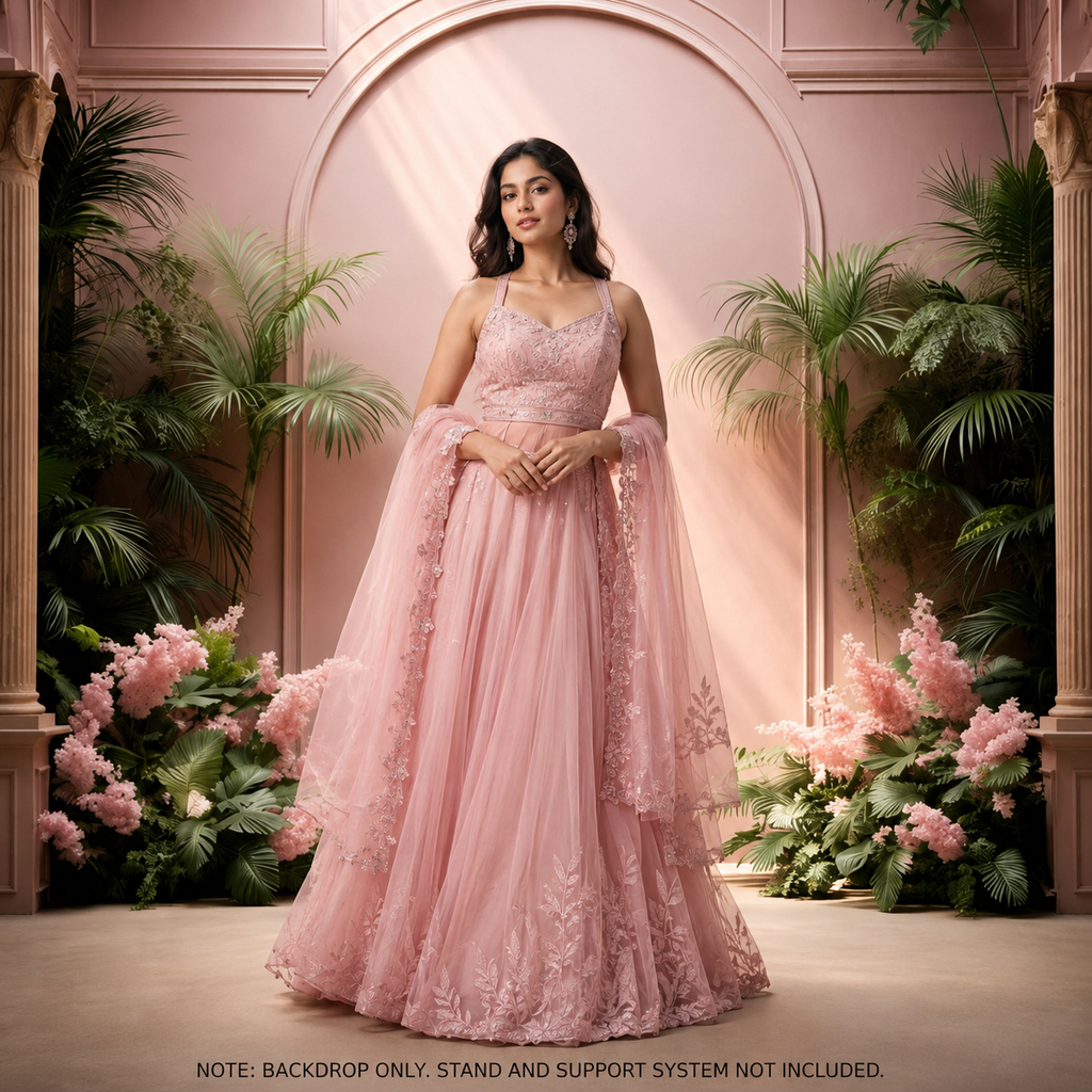 Blush Pink Garden Arch Backdrop