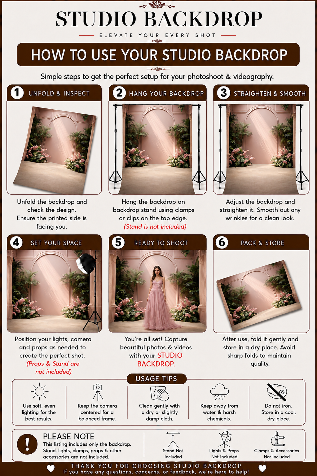 Blush Pink Garden Arch Backdrop