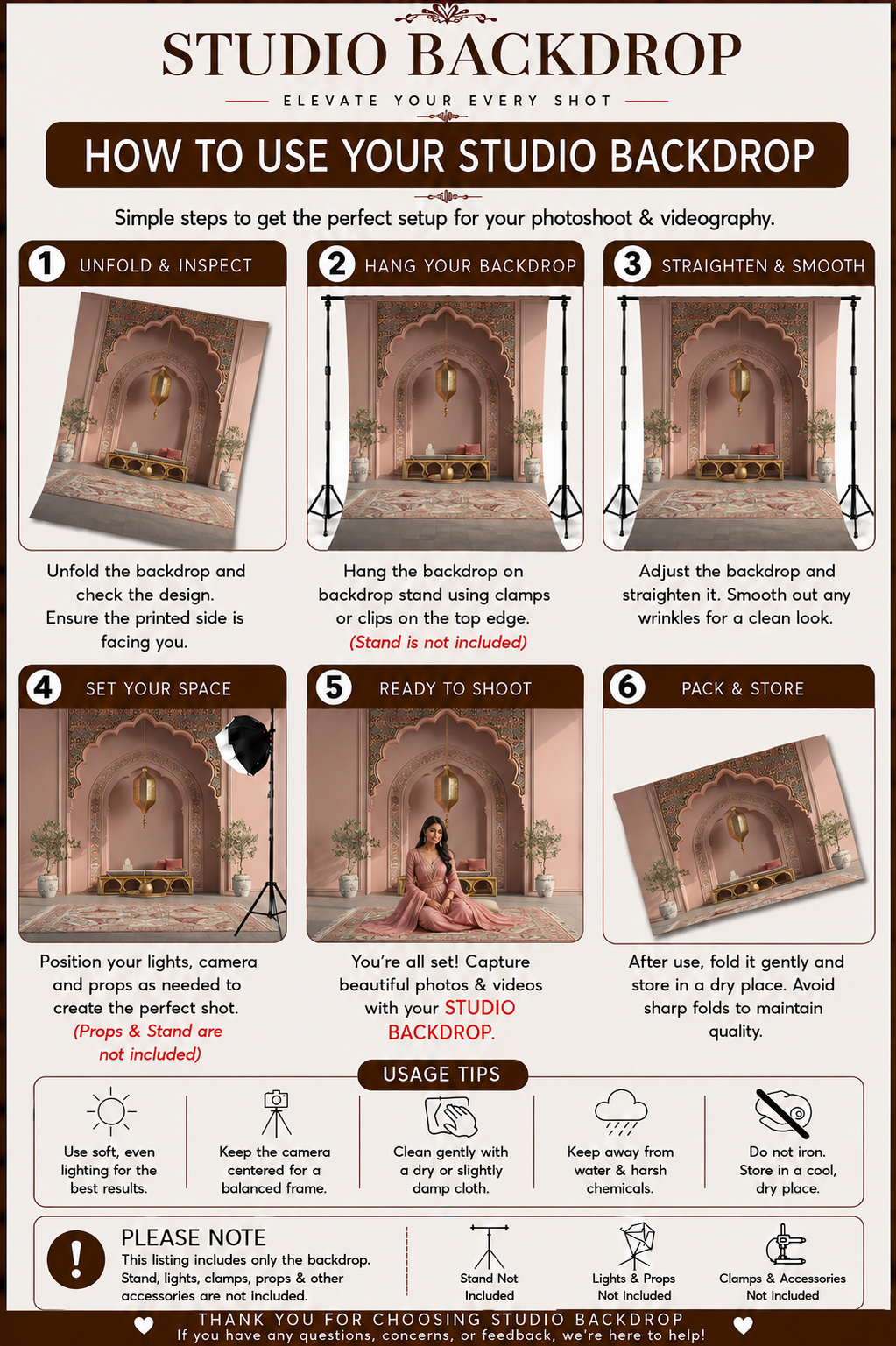 Blush Pink Moroccan Lounge Backdrop