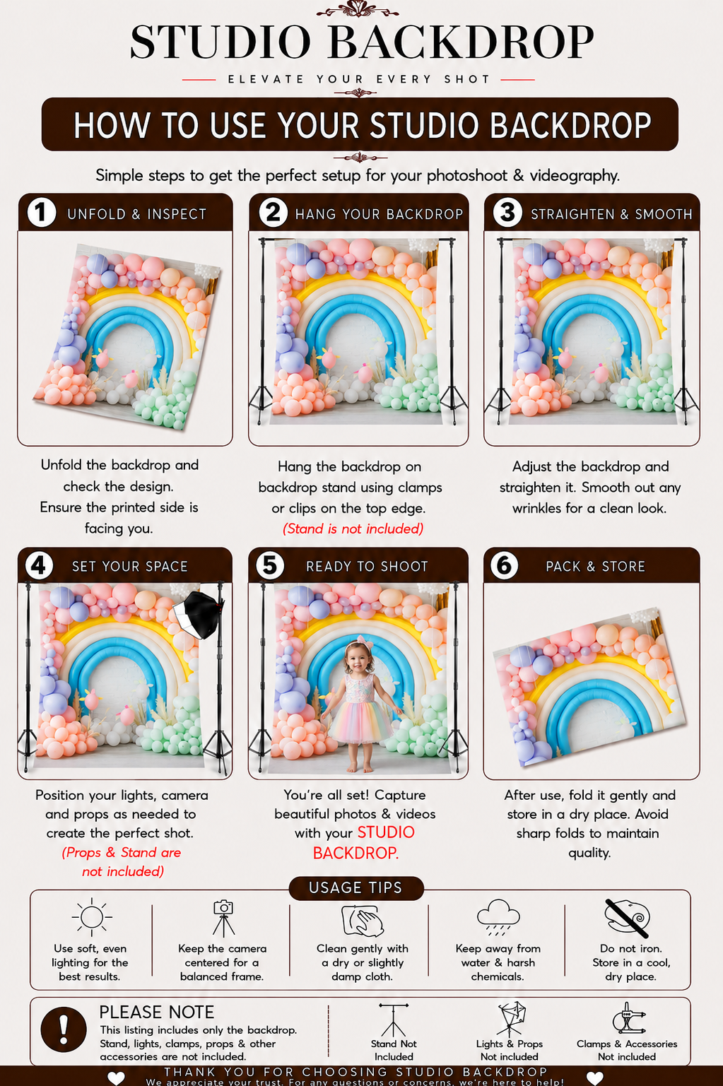 Pastel Balloon Rainbow Arch Backdrop