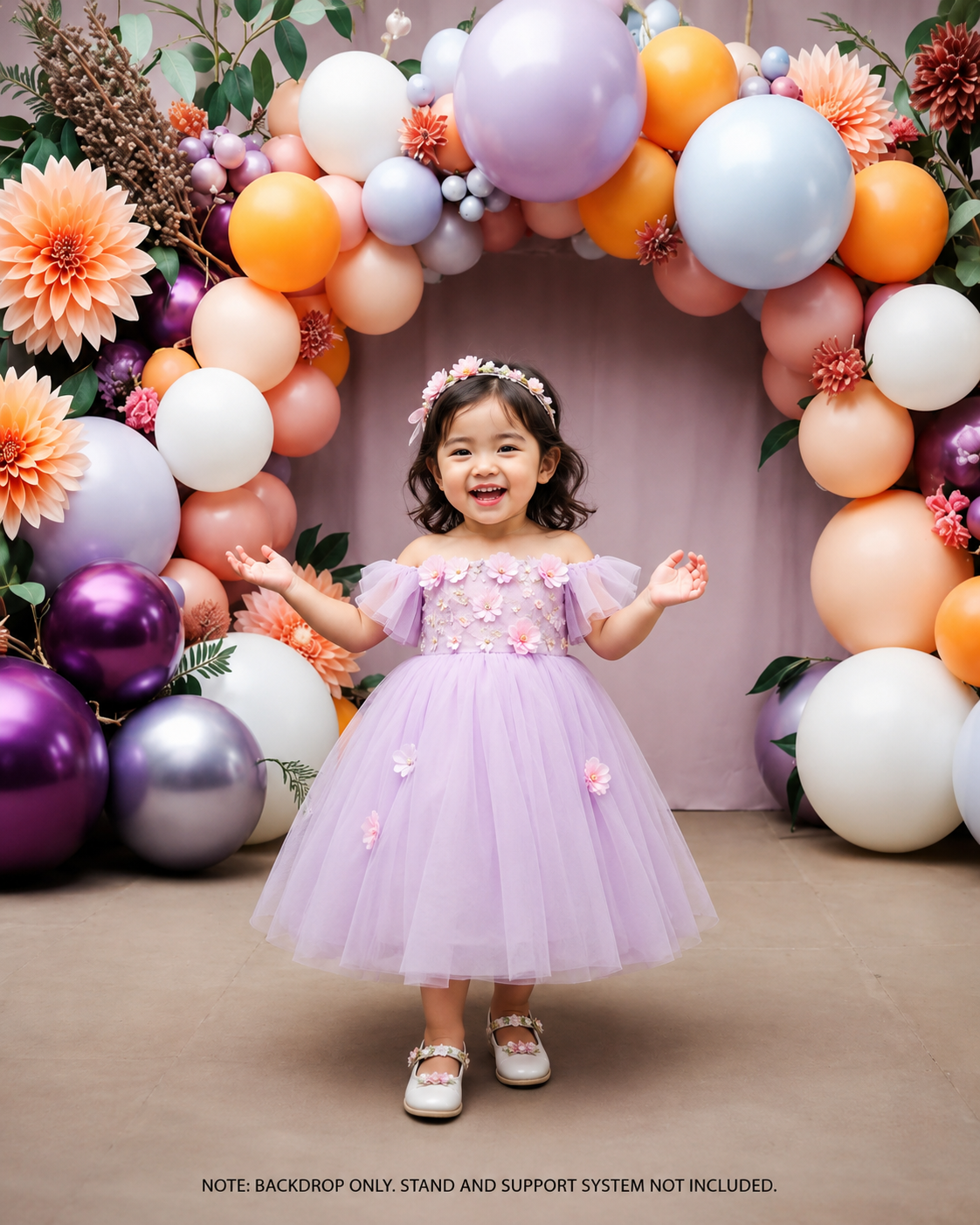 Luxury Floral Balloon Arch Backdrop