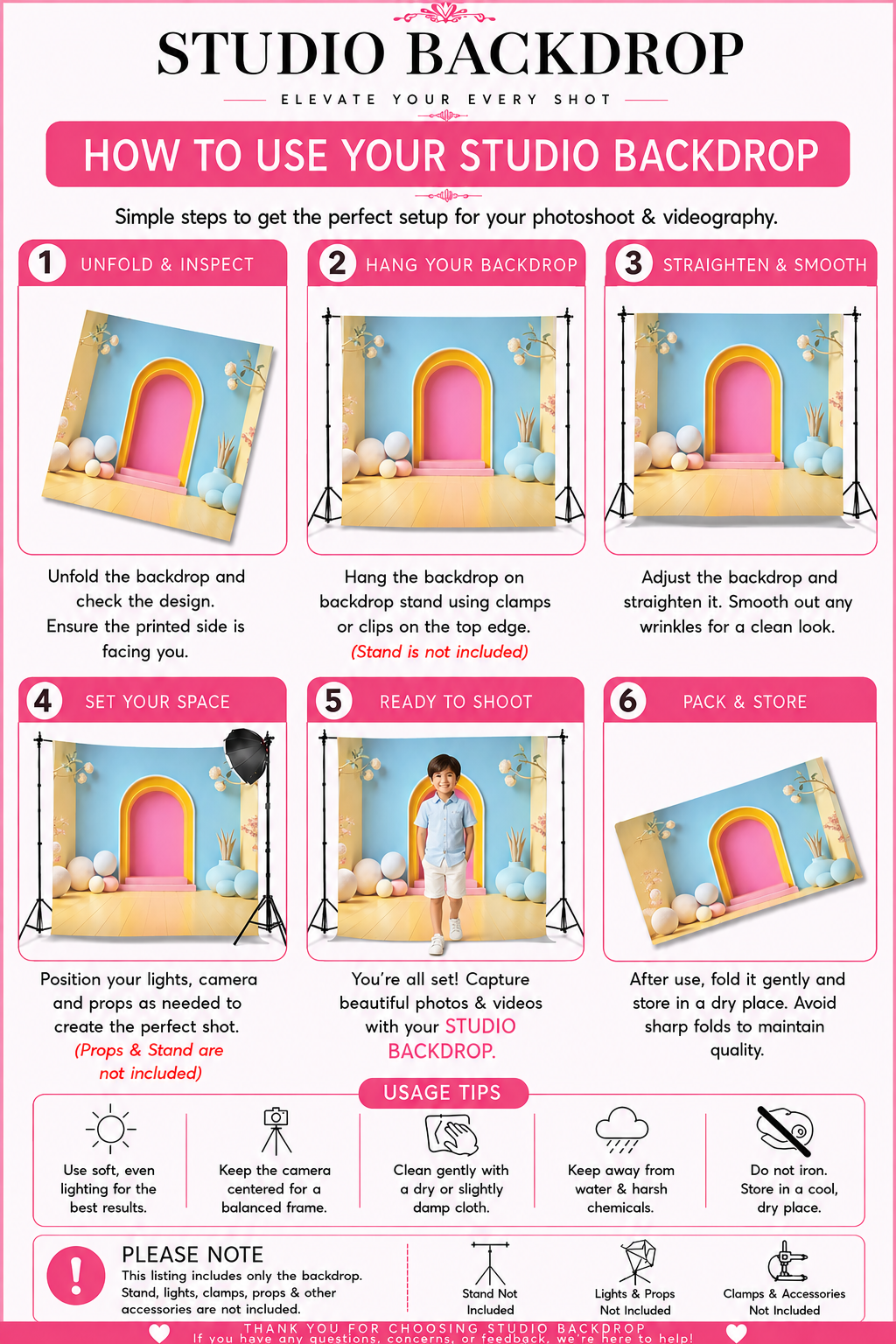 Candy Pastel Arch Studio Backdrop