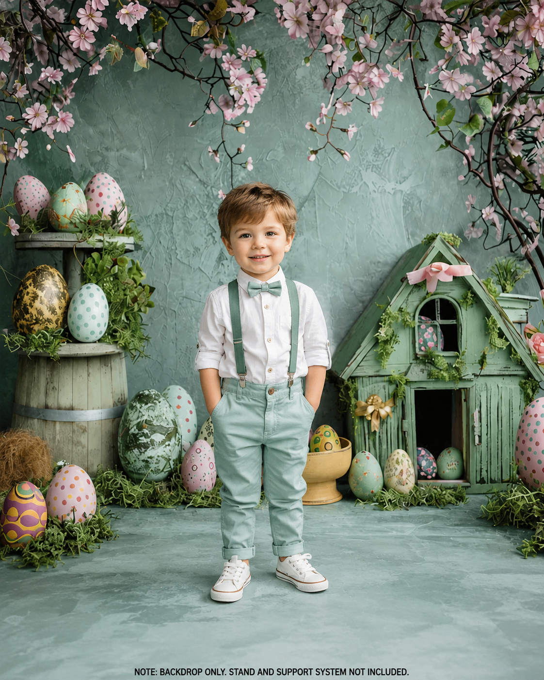 Floral Cottage Easter Backdrop
