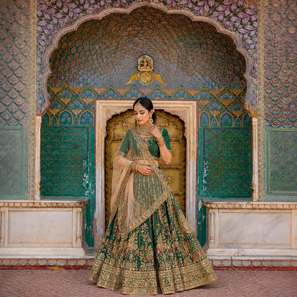 Royal Indian Palace Door Backdrop