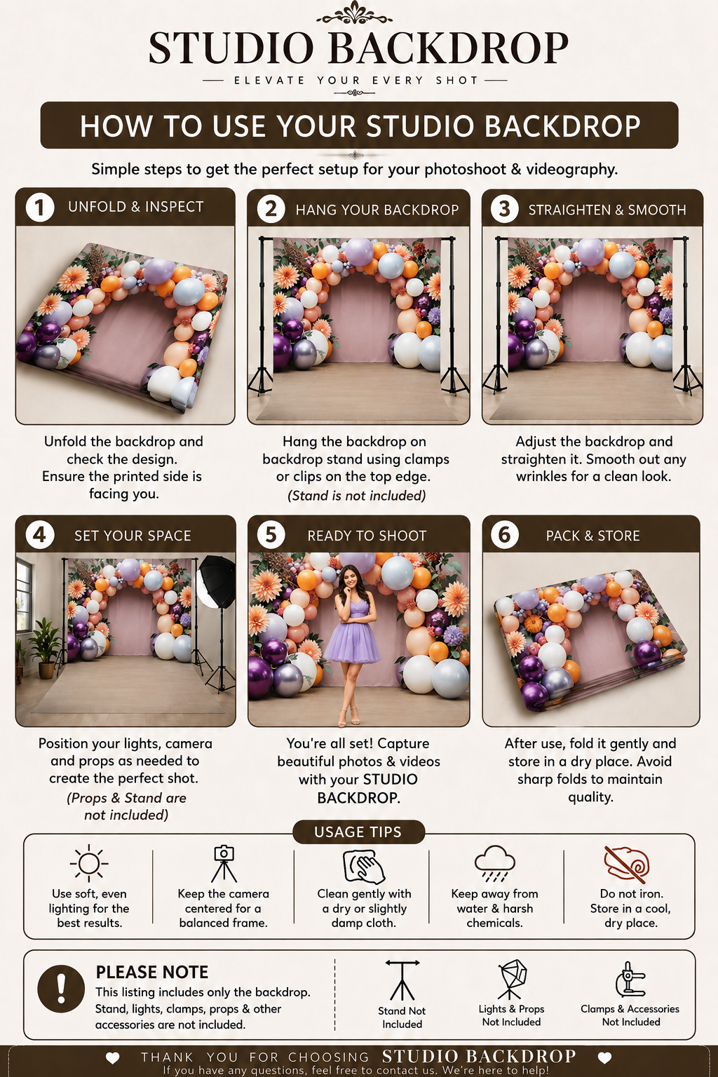 Luxury Floral Balloon Arch Backdrop