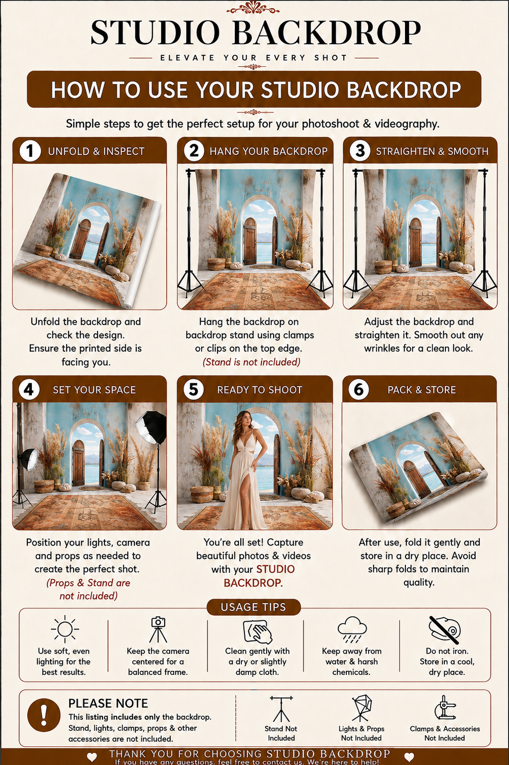 Boho Coastal Arch Backdrop