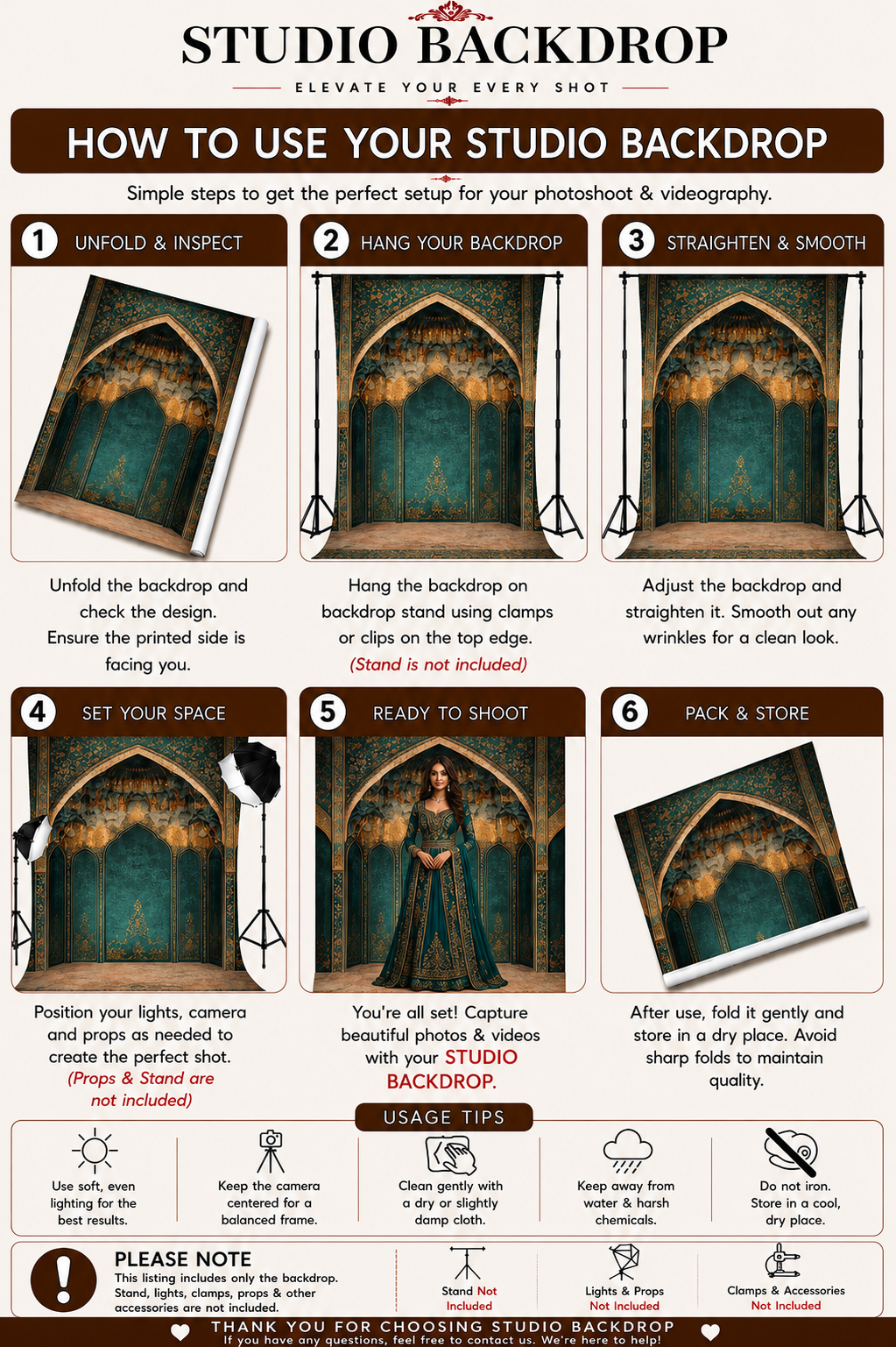 Emerald Royal Arch Backdrop