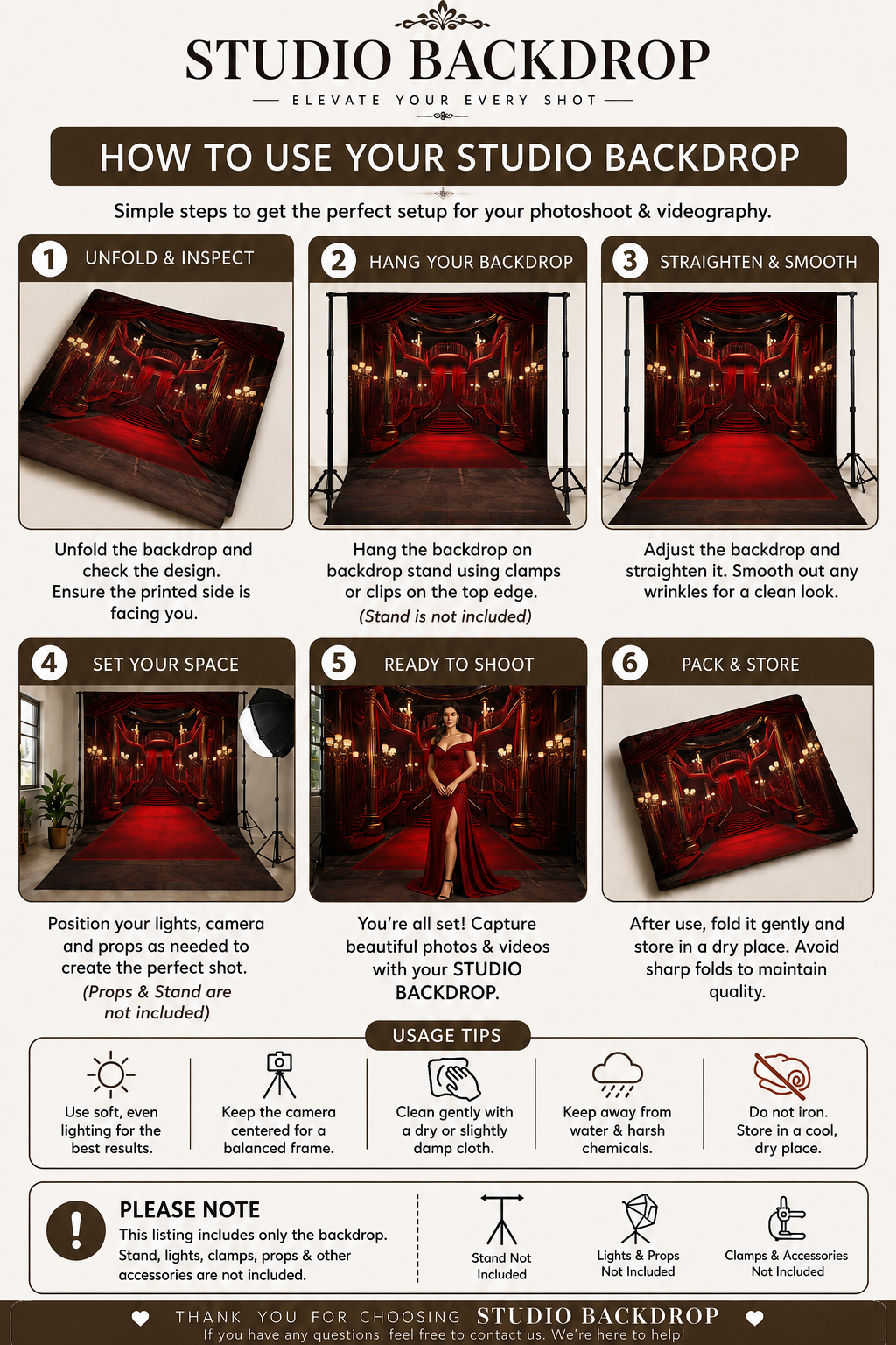 Royal Red Palace Staircase Backdrop
