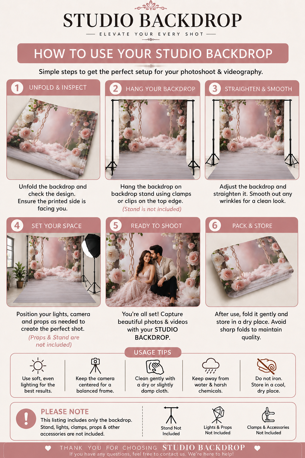 Dreamy Floral Swing Backdrop