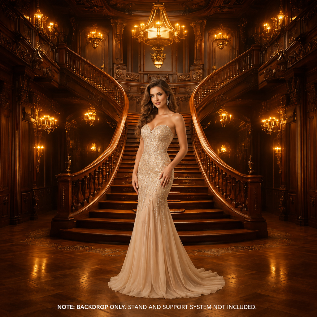 Luxury Mansion Staircase Backdrop