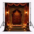 Warm Festive Palace Door Portrait Backdrop