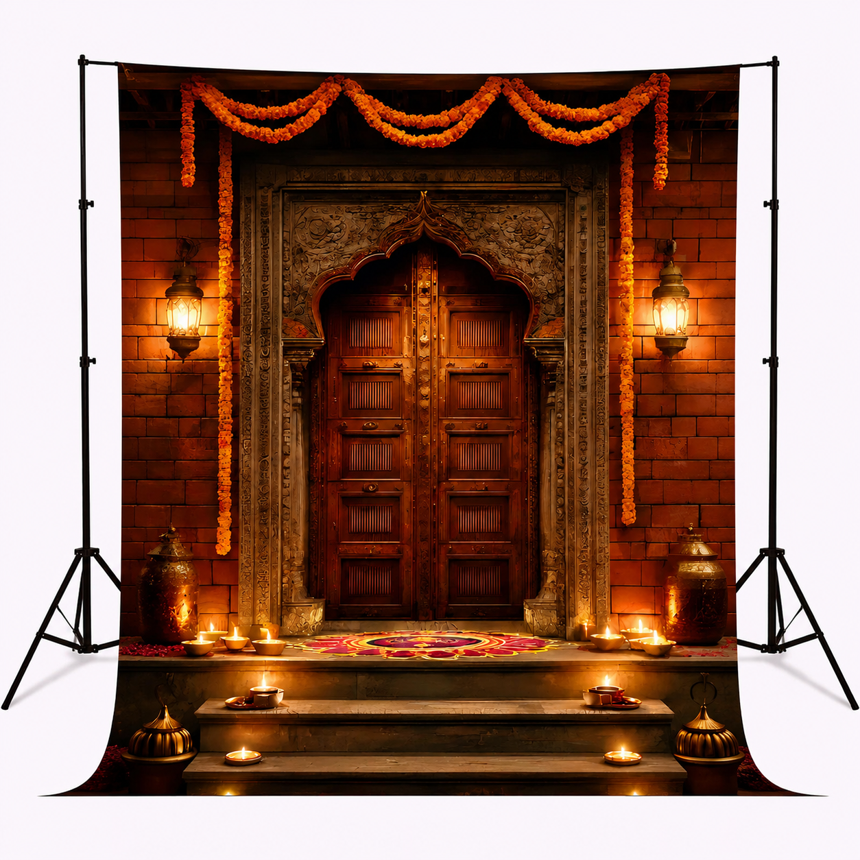 Warm Festive Palace Door Portrait Backdrop