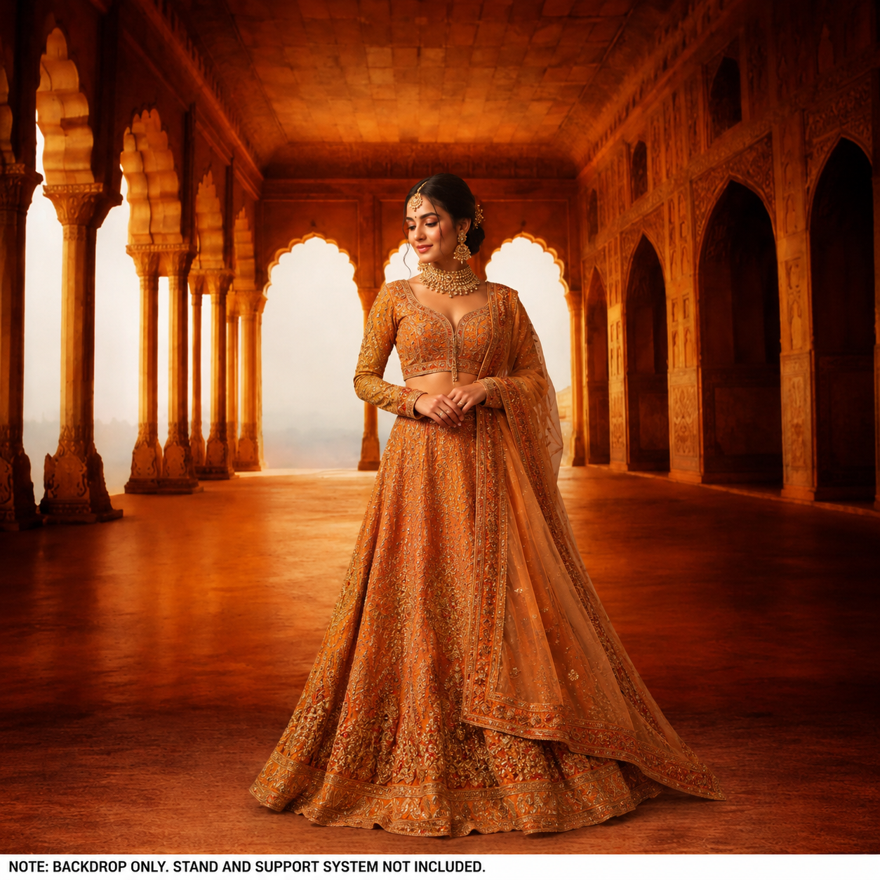 Golden Hour Palace Hall Backdrop